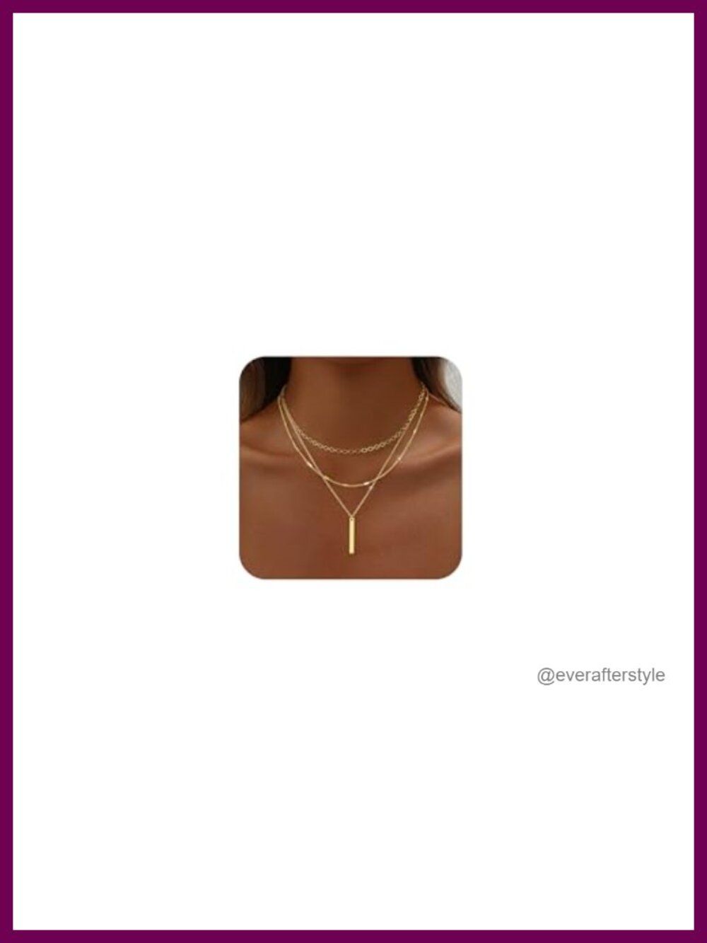 14K Gold Plated Layered Cross Bar Choker Necklace Set for Women